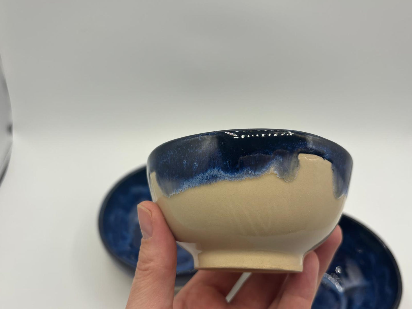 Set of 3 bowls blue